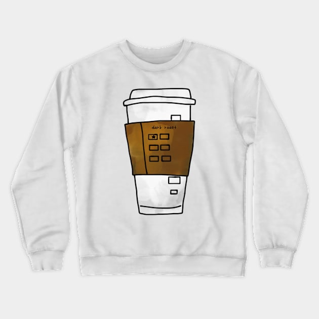 Dark Roast Coffee Takeout Cup Crewneck Sweatshirt by faiiryliite